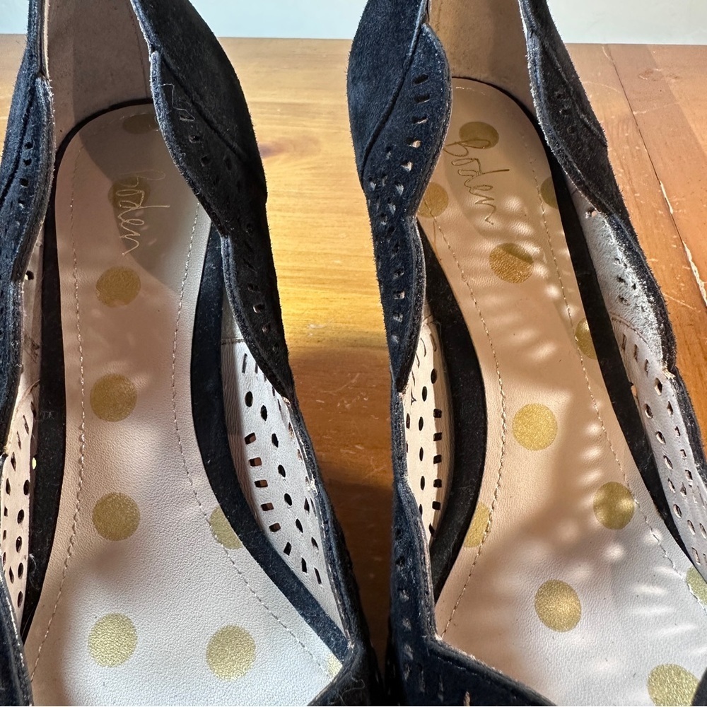 Boden Black Leather Heels - Picture 6 of 10